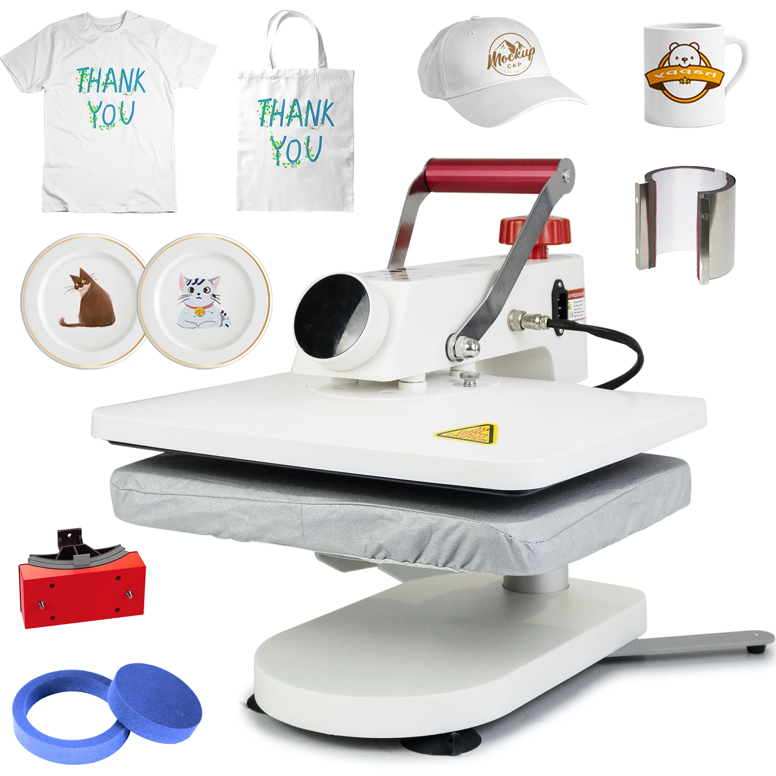 New Arrivals 5 in 1 Heat Press Machines for t-shirt mug plate hat/cap