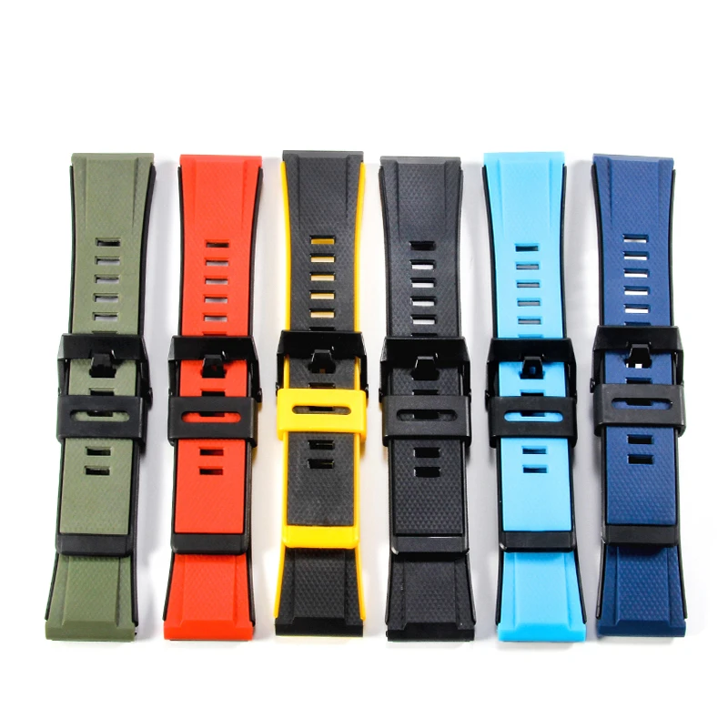24mm Resin Needle Buckle Men's Accessories for Casio Ga2000 PRG-600 PRW-6600PRG-650 with Tool Square Pattern Watch Strap image 4