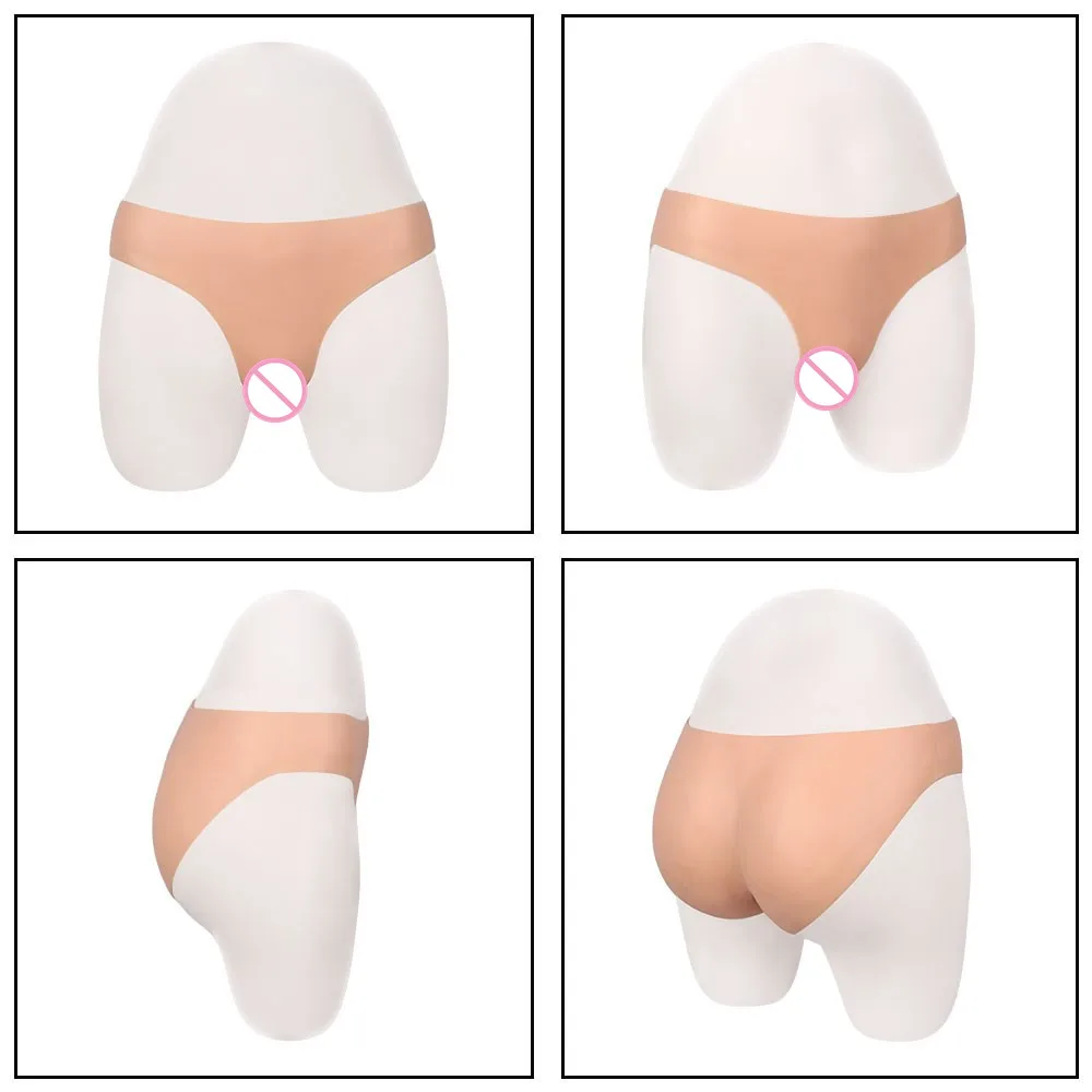 Realistic Silicone Vagina Shapewear Lifelike Labia Costumes Pussy for Men Cosplay Transgender Crossdress Sissy Feminization Body