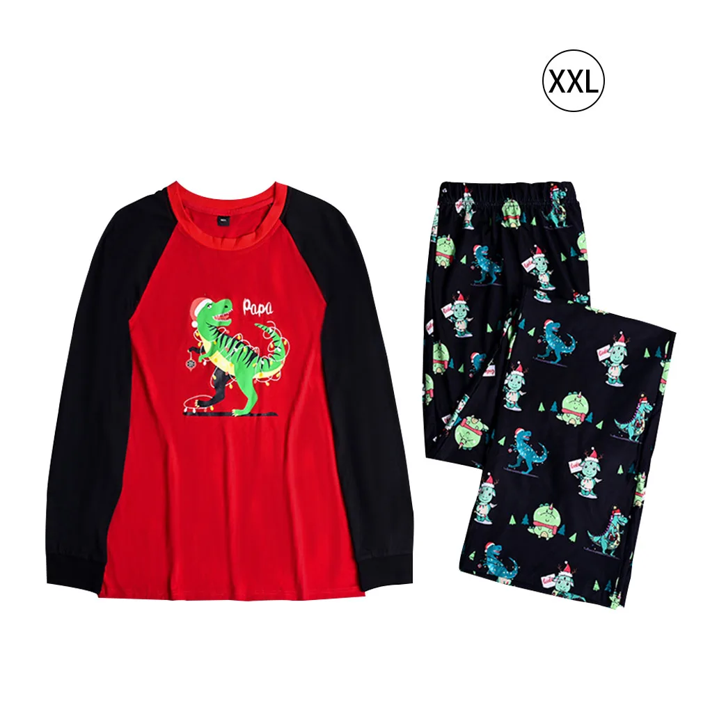 

Family Pajamas Set Animal Christmas Parent-Child Clothing Printing Elastic Leisure Wear, Men, L