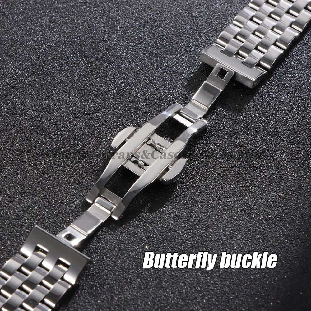 Solid Stainless Steel Strap 18mm 19mm 20mm 22mm High Quality Watchband for Tissot for Citizen for Seiko Curved/FlatEnd Wristband