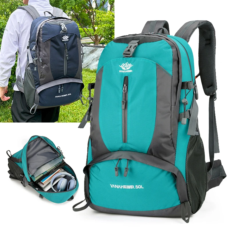 

50L Climbing Backpack Multipurpose Sport Hiking Shoulder Bag Outdoor Trekking Camping Rucksack Lightweight Travel Laptop Daypack
