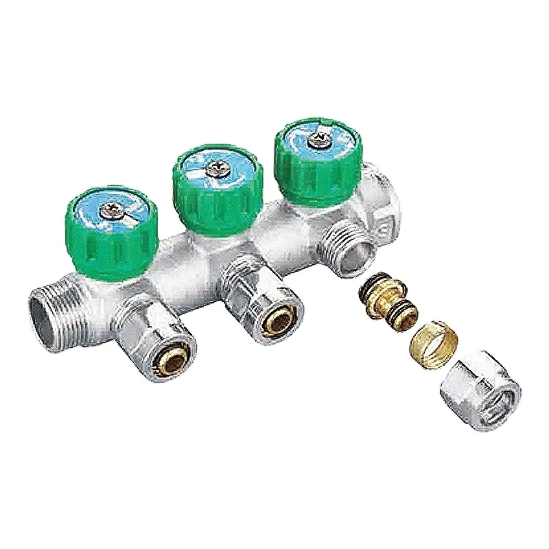 ATV&UTVZhejiang Huibo Chrome Plated Brass Manual Manifold Modern Floor Heating HVAC System 16 Bar Pressure ISO228 Standard -10C