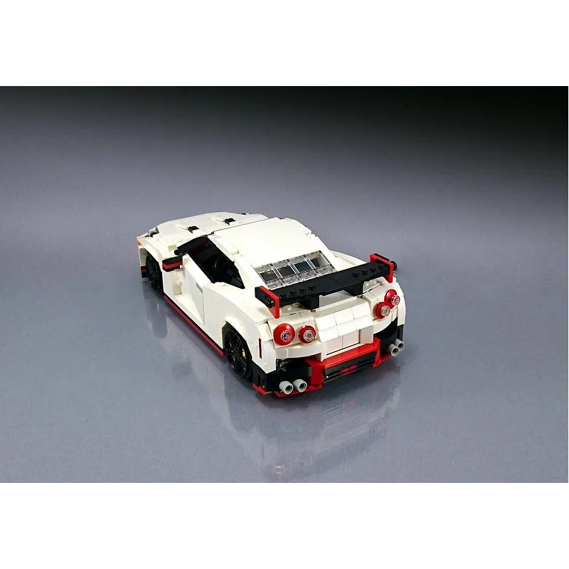 MOC-20518 White New GTR R35 Supercar Assembly Stitching Building Block Model 1006 Building Block Parts MOC Creative Toy Gift