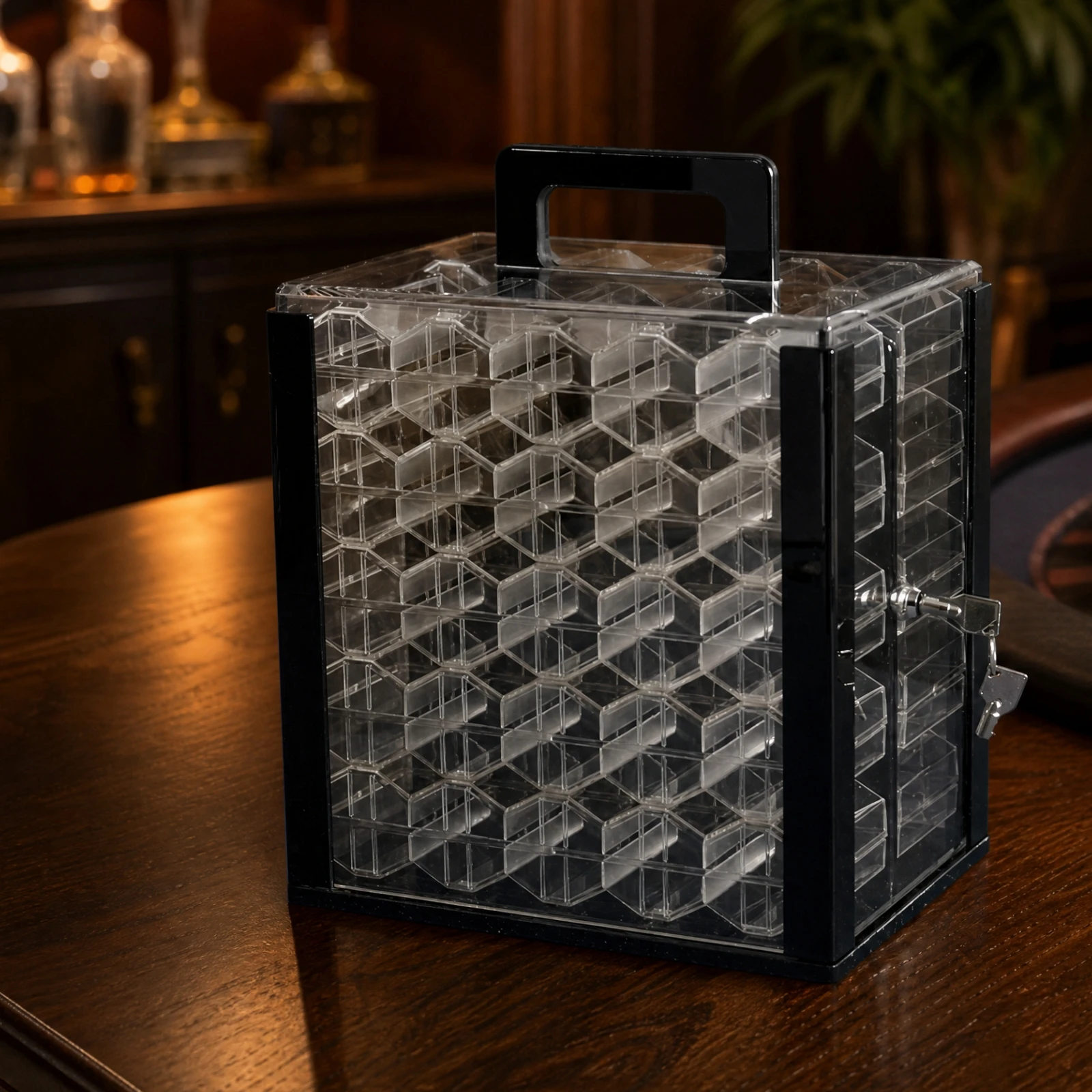 Acrylic Card Game Chips Chip Case Clear Acrylic Card Game Chips Chip Storage Case Long-Lasting Lightweight for Game Rooms, Clubs