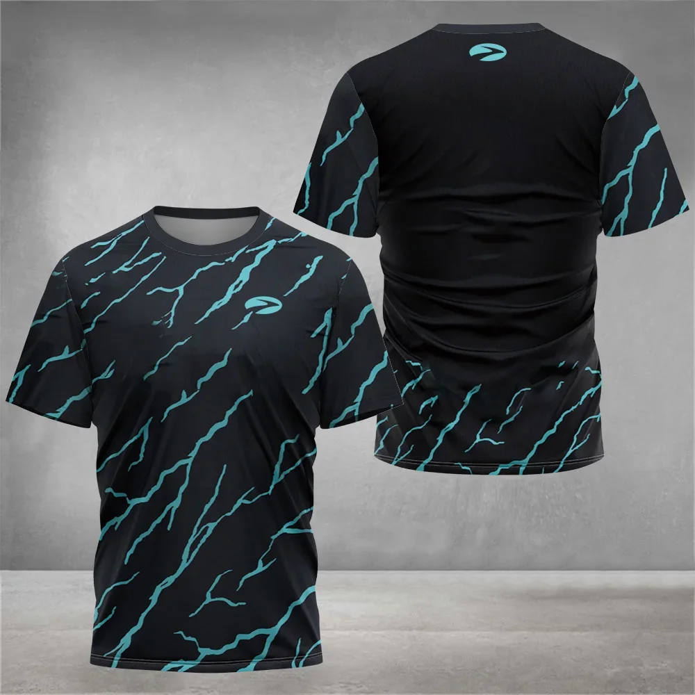 2024 New Casual Men's Crew Neck T-shirt Top Summer Holiday Lightweight Beach Short Sleeve Tee Tennis Badminton Volleyball TShirt