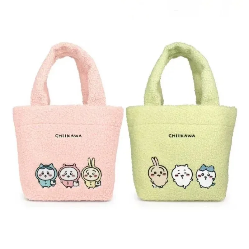 

Chiikawa Handbag Hachiware Cartoon Cute Embroidery Buckle Inner Compartment Outdoor Commuting Cosmetics Phone Storage Bag Gift