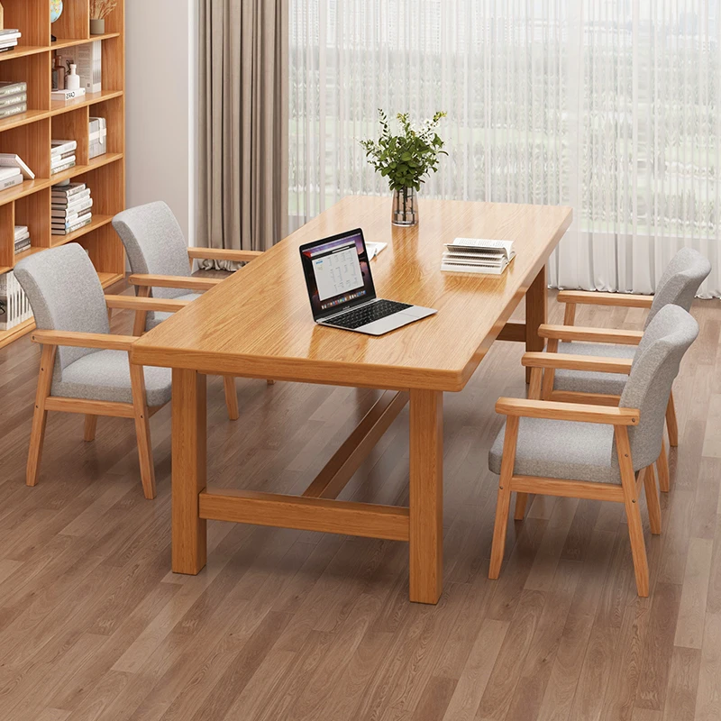 

Large desk to the living room, simple modern conference table, double desktop computer table, large board learning table