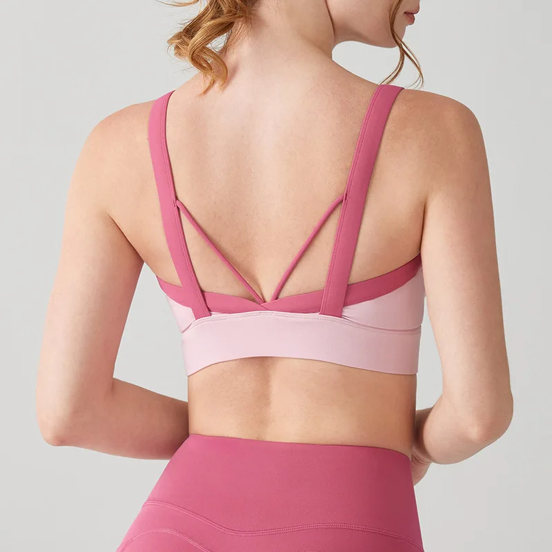 Women's High Intensity Sports Bra Shock-Absorbing Aerobics Dancing Fitness Vest Beautiful Back Design for Active Women