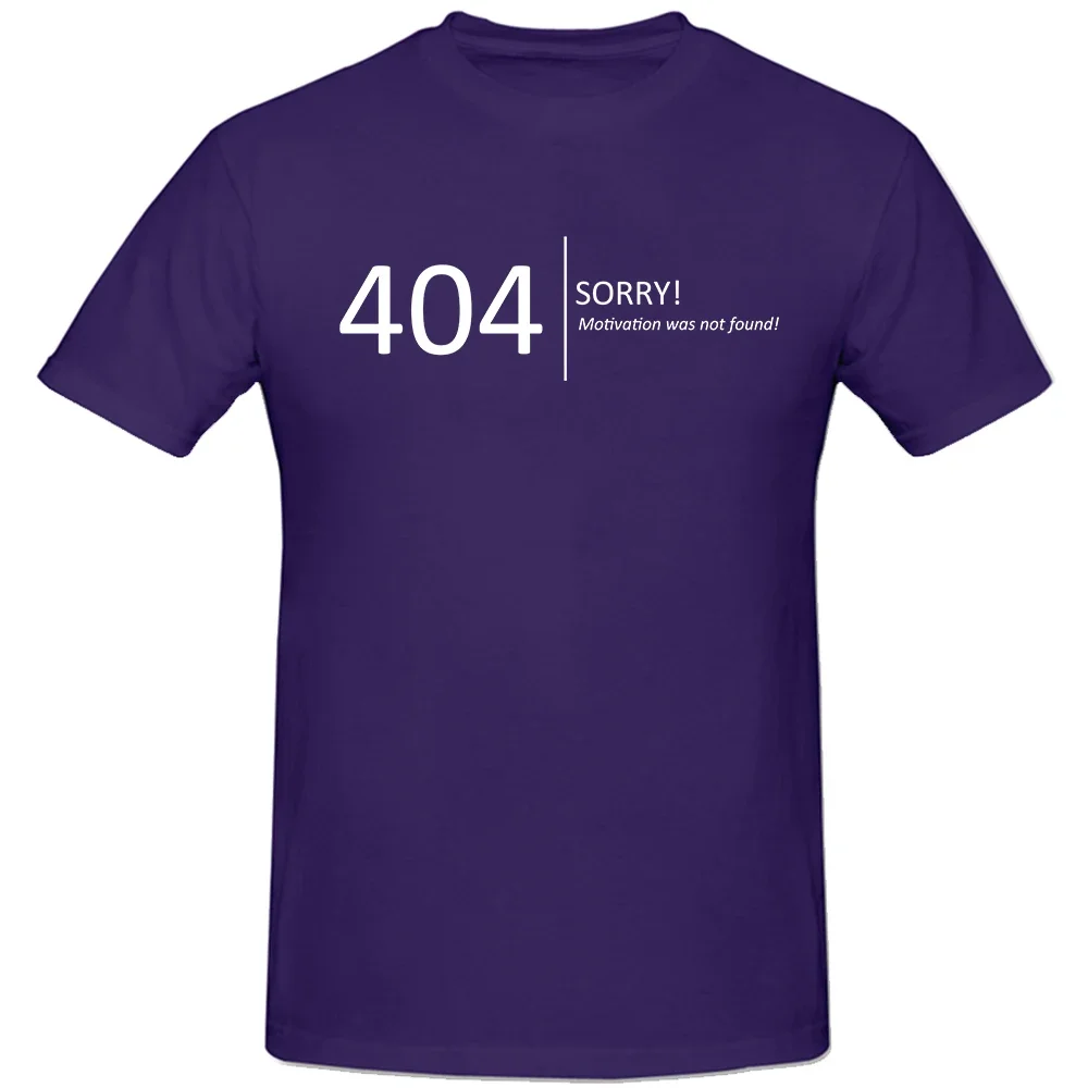 2025 نموذج جديد 2025 موضة جديدة للرجال بلايز خطأ 404 الدافع لم يتم العثور على تي شيرت قطن مريح تي شيرتات قصيرة الاكمام تي شيرت Me