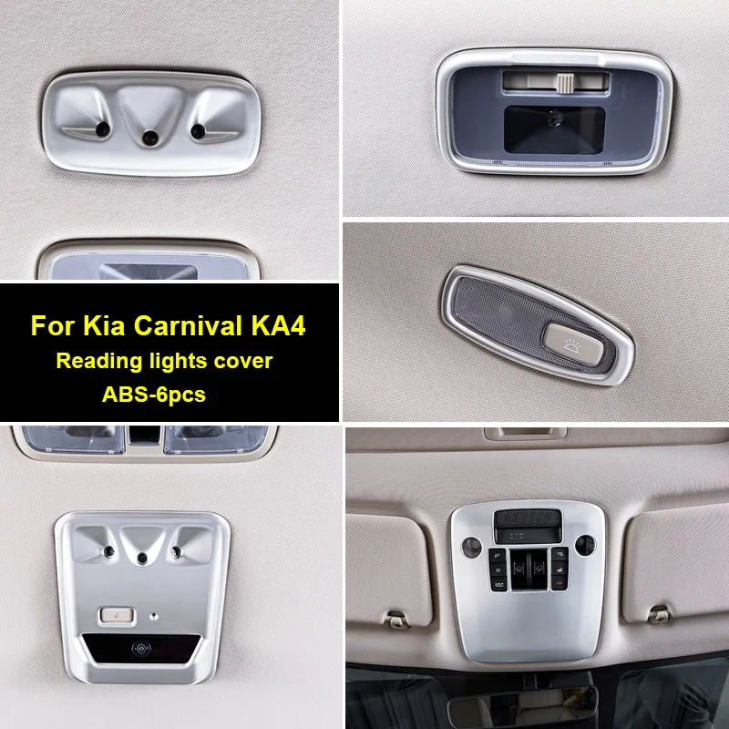 

Vtear лампы для чтения рамка отделка наклейка крышка панели украшения интерьер автомобиля нежные аксессуары детали для Kia Carnival KA4 2022