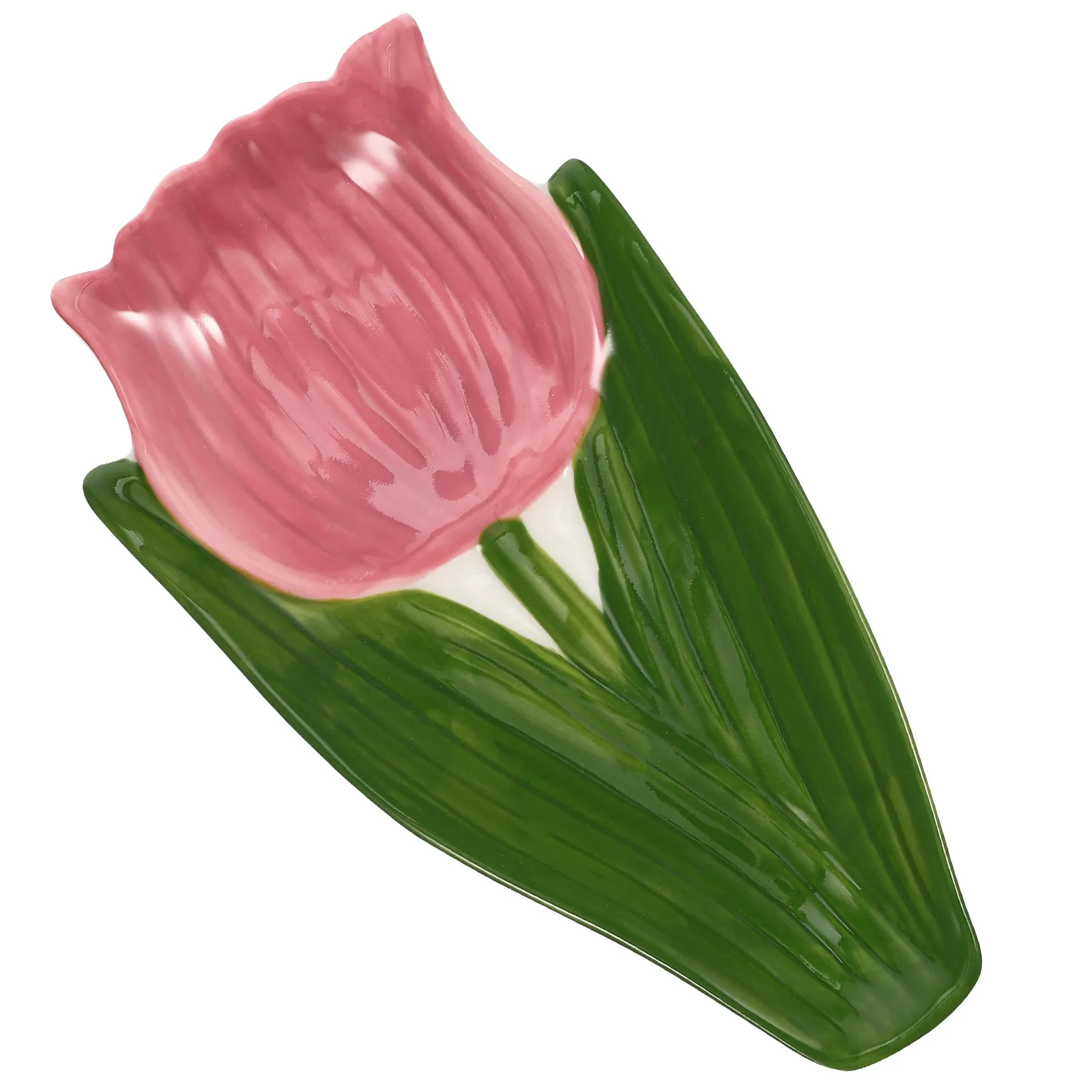 

Керамическая подставка для украшений в форме тюльпана, настольный органайзер, декоративная тарелка для хранения колец и серег, подставка для украшений для дома и туалетного столика