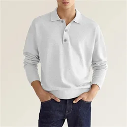 Long-sleeved men's button-down Polo shirt superstar with casual slim-fit pullover jacket fashion men's wear