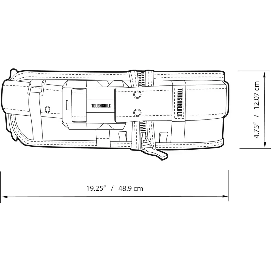 TOUGHBUILT Padded Belt TB-CT-41, Equipped with Heavy duty Buckle Buckle and Back Support Structure Work Be