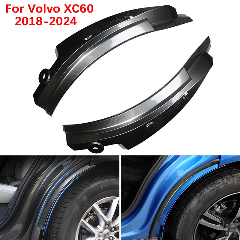 1Pair Car Rear Wheel Fender Mud Flaps Splash Mudguard for Volvo XC60 2018-2024