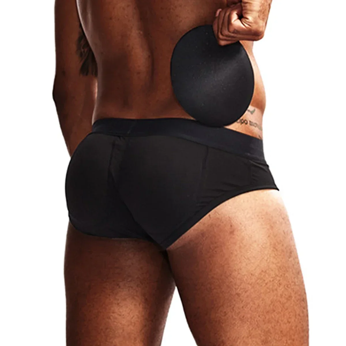 Sexy Men Butt Lifter Briefs Panties Padded Push Up Lifting Buttocks Underwear Male Removable Cup Underpant with Butt Pads Briefs