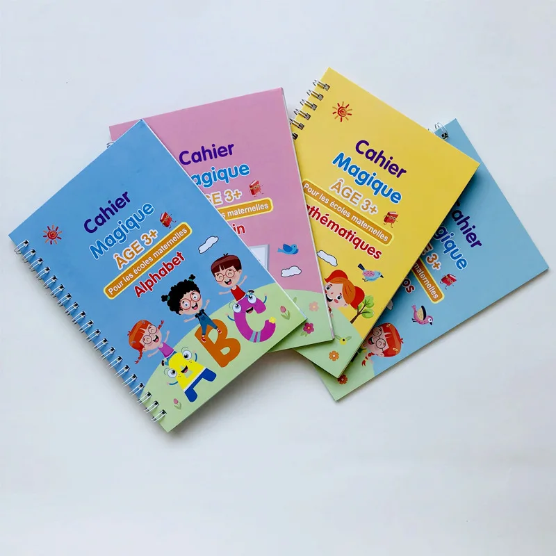 

Children Art Copybook, Children's Magic Erasable Copybook, Spanish Books Educational Books German Practice Script Children Toy