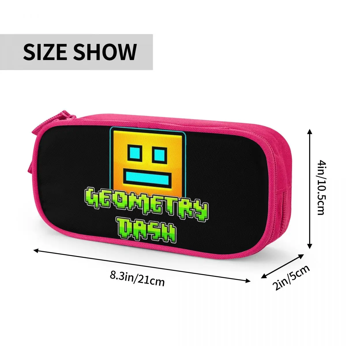 Geometry Dash Game Lover Pencil Case Pen Bag Girl Boy Big Capacity Students School Cosmetic Pencilcases
