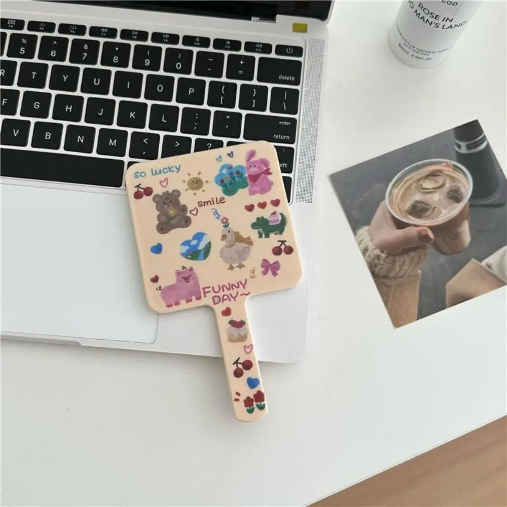 Cartoon Vanity Mirror Portable Multifunction Butterfly Compact Mirror Pattern Printing Cute Makeup Mirror Travel