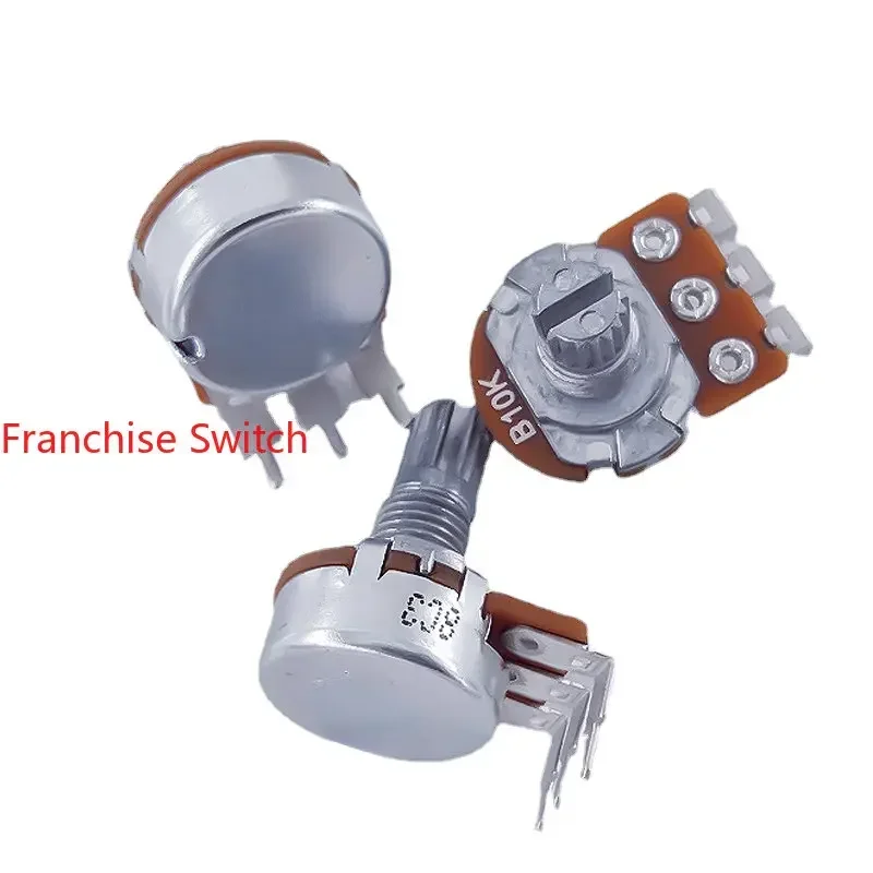 

10PCS RV16AF 16 Single B10K Potentiometer 15 Floral Axis With Step 11.