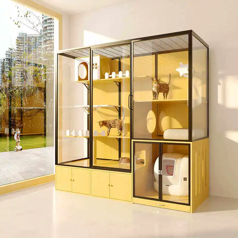 Pet cabinet cat cage villa automatic litter box integrated  nest super cabinet for everyone