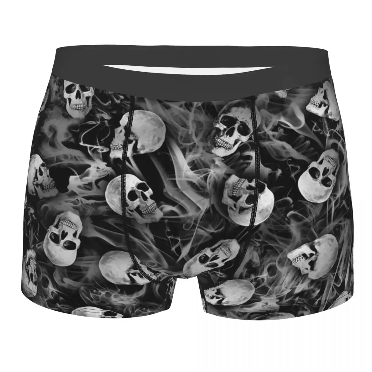 Horror Gothic Skeleton Death Skull Boxer Shorts For Homme 3D Printed Male Underwear Panties Briefs Breathbale Underpants