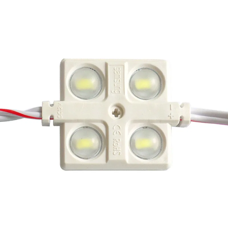 20pcs 4 LEDS LED Module Square High Power Module White 6000k 2.4w  200 LM Sign Letter Storefront Showcase Backlight  AD Light