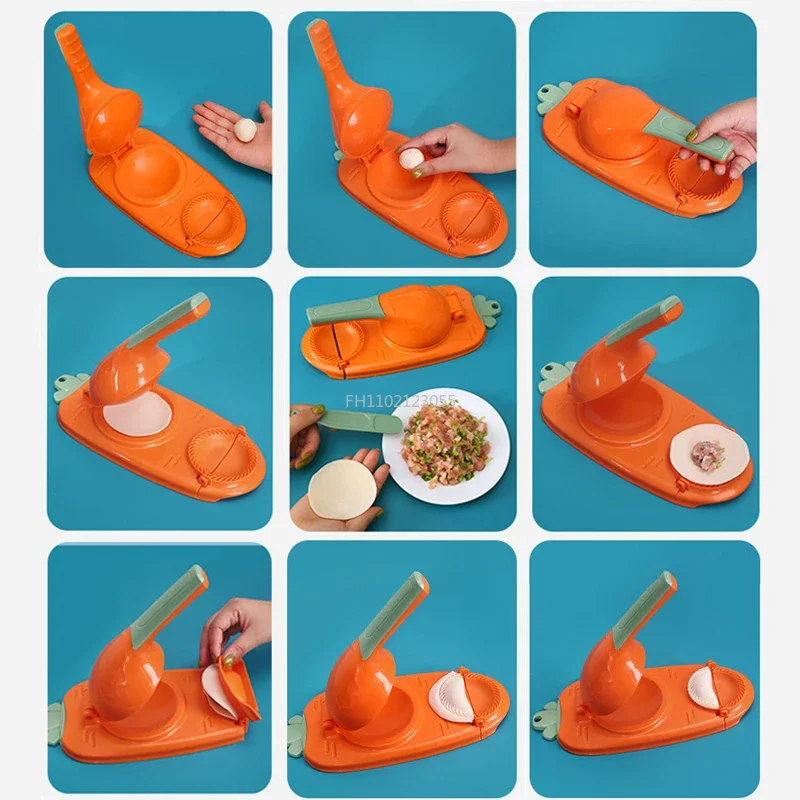 DIY Dumpling Wrapper Artifact Plastic Manual Wrapper Making Mold Dough Pressing Tool Baking Pastry Dumpling Maker Gadget