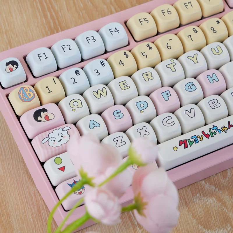 132 toetsen Leuke Keycaps MOA-profiel PBT Dye-sublimatie Aangepaste Key Caps Set voor MX Switch mechanisch toetsenbord