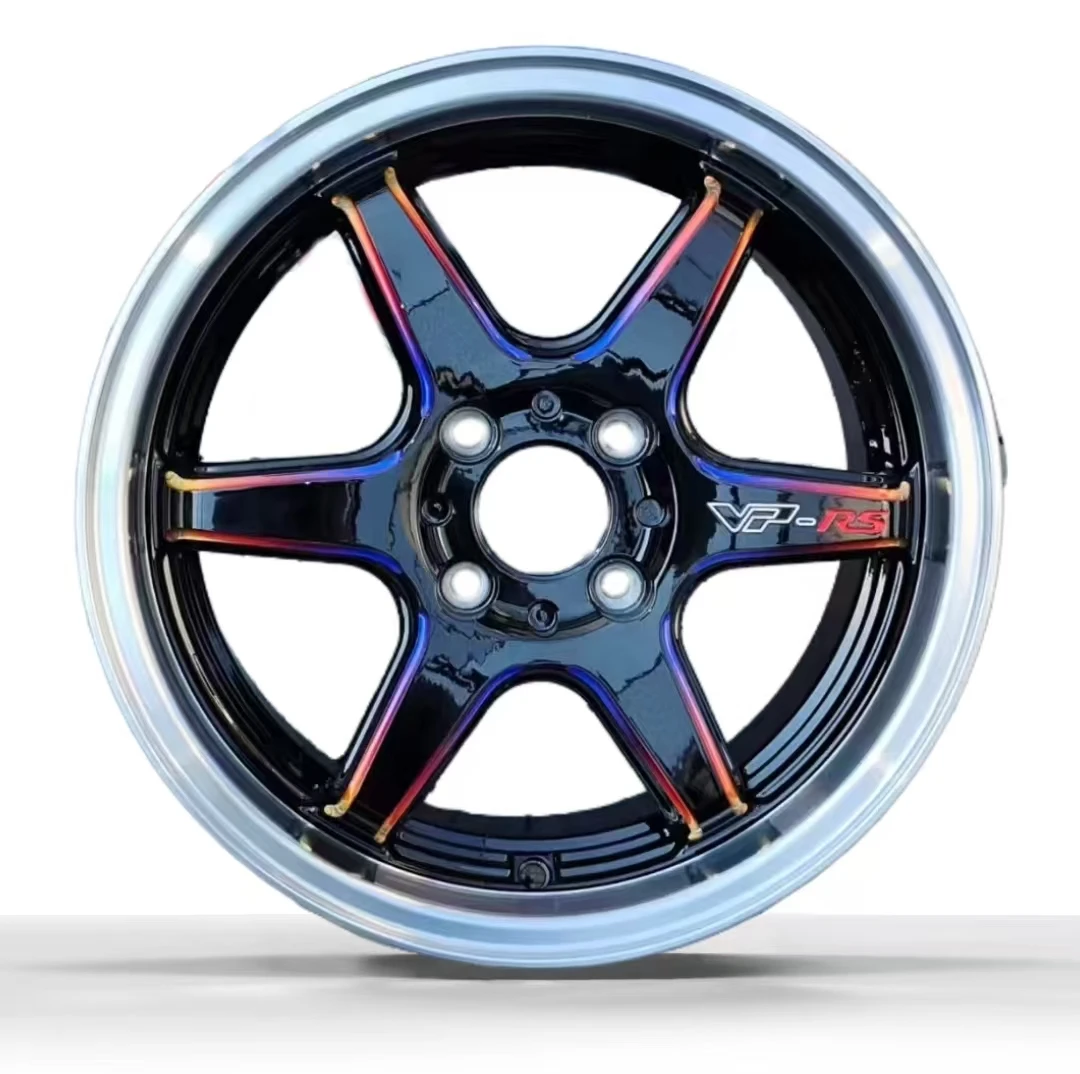 

X-RIMS New Arrival 15x6.5 4x100 Rims Gloss Black With Milling Alloy Wheels