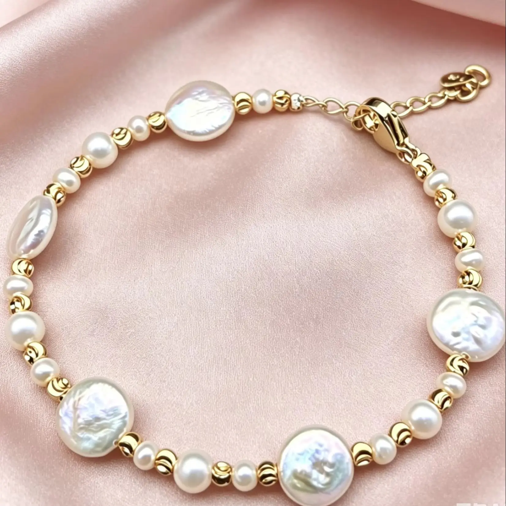 bracciale-con-perle-piatte-rotonde-naturali-d'acqua-dolce-catena-regolabile-in-lega-di-rame-placcata-oro-gioielli-di-moda-da-donna