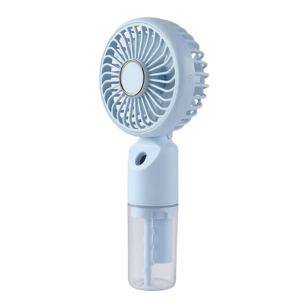 USB Rechargeable Compact Mist Fan for Individual Air Movement Support During Long Hours of Sitting or Standing