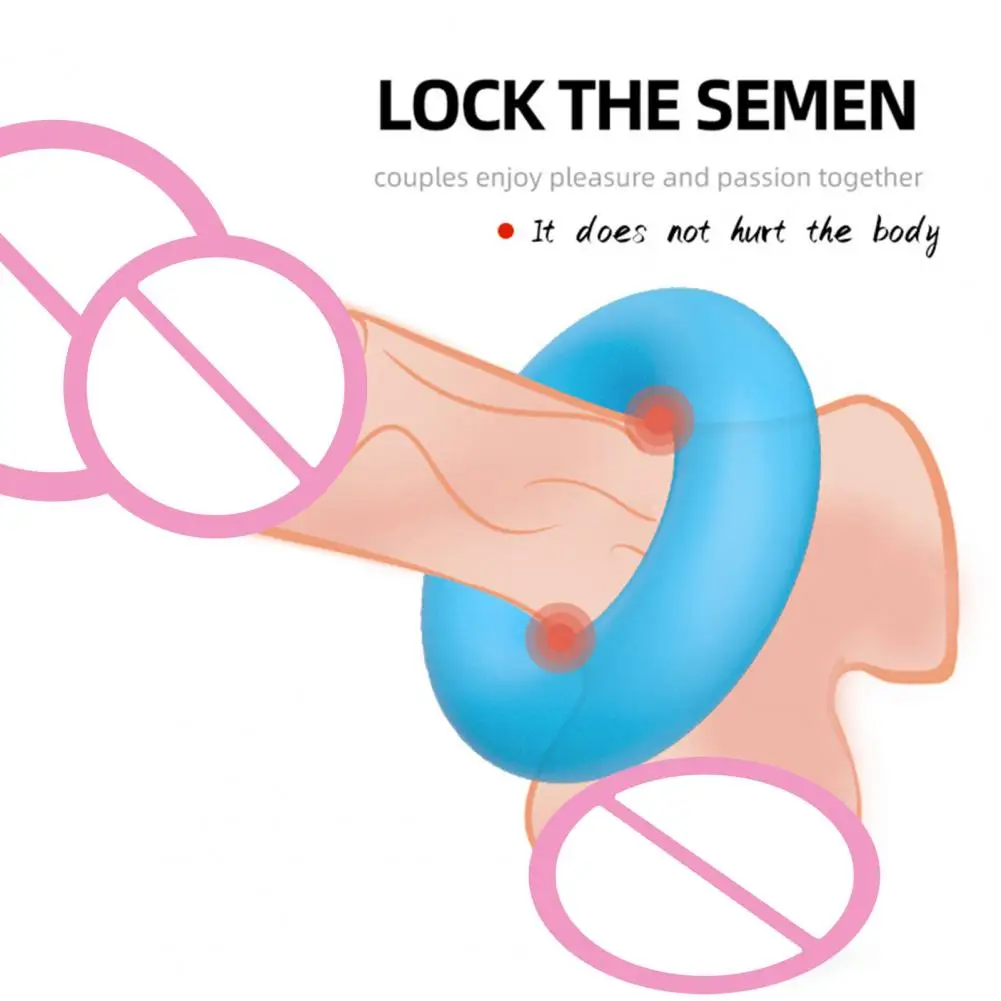 Penis Ring High Toughness Soft Penis Delay Ring Silicone Foreskin Ring Men Semen Lock Ring Sexual Toy Ejaculation Delay Ring