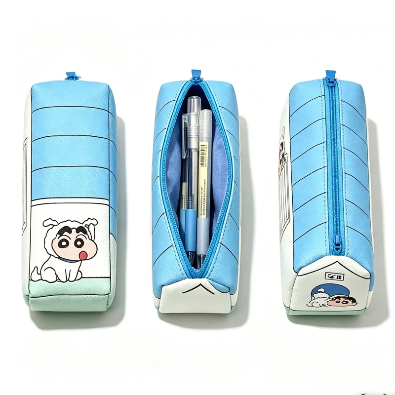New Crayon Shin-chan Anime Pencil Case Bus Cartoon Storage Bag Students Stationery Box School Supplies Pencil Bag 2026 Gift