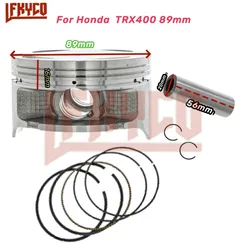 Motorcycle Engine Piston Rings Bore 89mm for Honda TRX400 Sportrax 400 TRX400EX TRX400X 1999-2014 Pin 20*56mm Cylinder Accessory