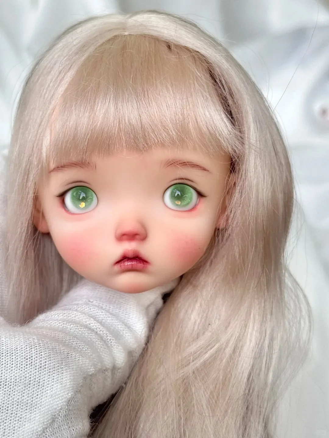 Nouvelle Tête de Poupée BJD SD à l'échelle 1/6 - siyecao Visage Triste Belle Fille, Jouet de Collection en Résine de Haute Qualité, Cadeau pour