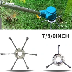 Steel Wire Grass Trimmer Head Lawn Mower Grass Brush Cutter Dust Removal Weeding Plate Swing Metal Blade Mowing Head Accessories