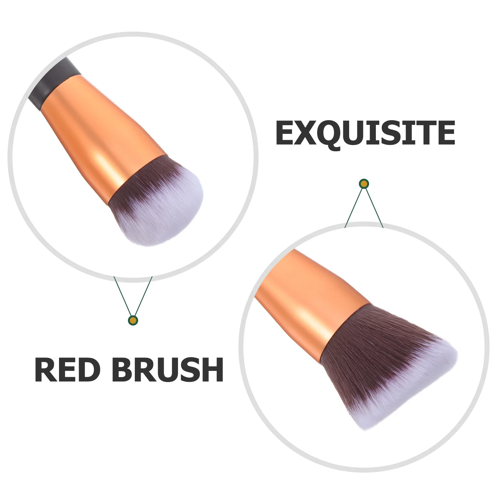 Makeup Brush Professional Foundation Blush Powder Brush For Women Beauty Supply Rose Gold Multifunctional Loose Cosmetics Tool