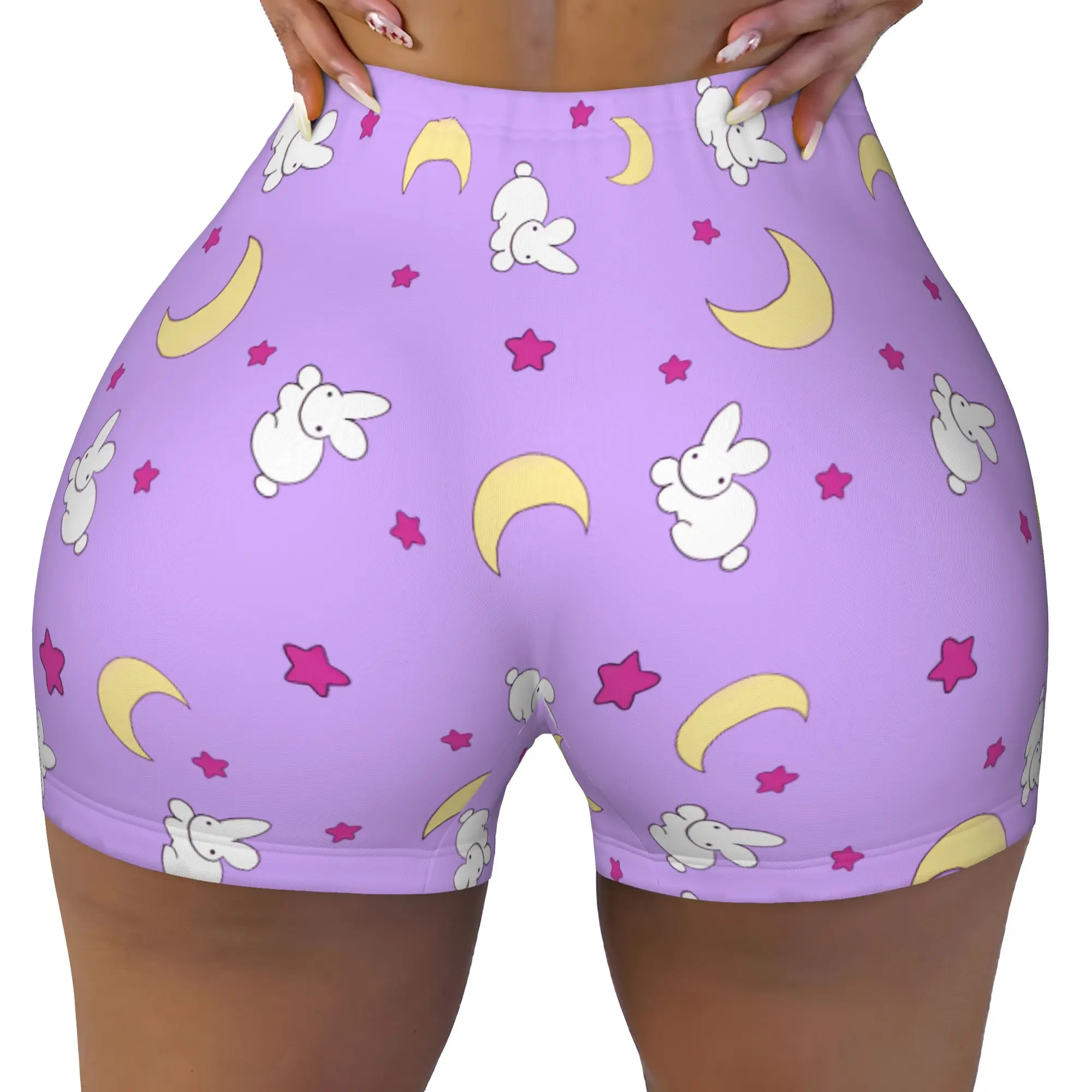 Custom Sailors Manga Moons Running Volleyball Gym Shorts Women's Usagi Tsukino Anime Athletic Workout Yoga Shorts