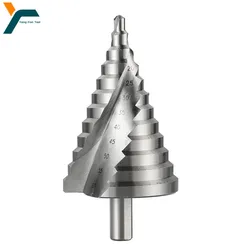 6-60mm Step Drill Bit Spiral Groove Pagoda Hole Cutter Metal Sheet Cone Drill Bit Triangular Shank Step Hole Opener Reamer