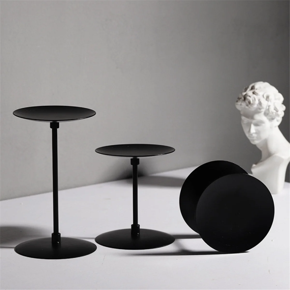 HHTL Pillar Candlestick Wedding Candlestick Iron Candlestick Candlestick Table Decoration