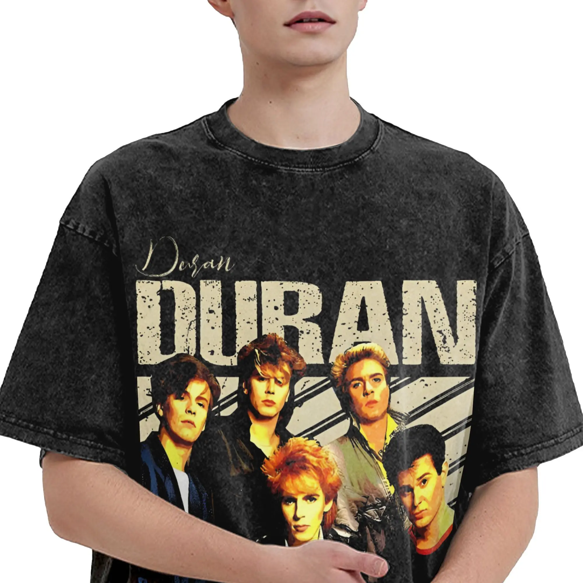 Harajuku غسلها قميص دوران دوران روك باند موسيقى ميرش الجدة تي شيرت كبير الحجم الشارع الشهير 100% القطن تي شيرت مطبوع