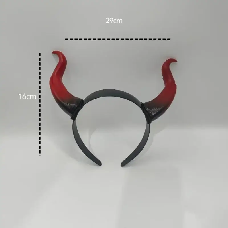 Teufelshorn-Kopfschmuck für Rollenspiele, Mädchen und Jungen, Gotisches Ochsenhorn, Antilopen-Haarreif, Halloween-Party-Kostüm, Dekorative Kopfbedeckung – Detail 8
