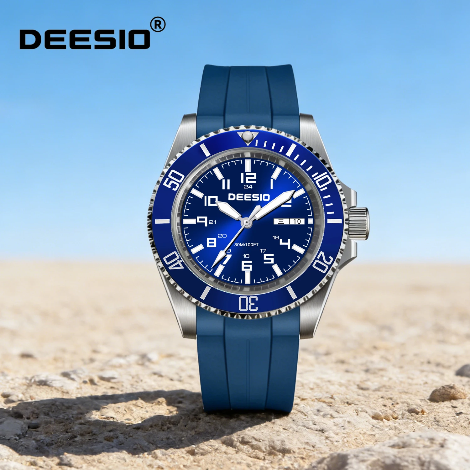 

Deesio Business Роскошные автоматические механические часы для мужчин 41 мм из нержавеющей стали с автоподзаводом и дисплеем даты водонепроницаемый подарок для мужчин