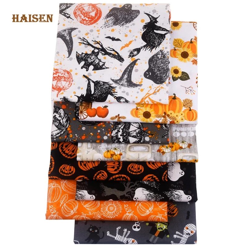 

Halloween Cartoon Style,Plain Printed Cloth,Cotton Fabric,Handmade DIY Quilting&Sewing Crafts,Cushion,Dress,Bag,Textile Material