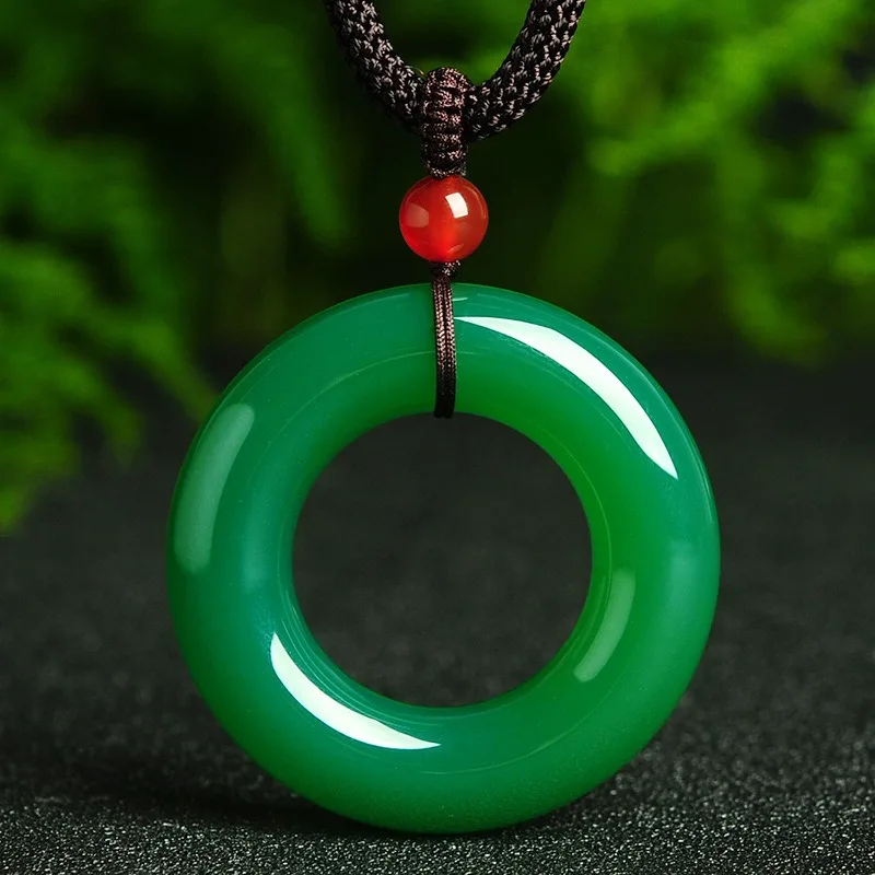 

Natural Red Hand-carved Jade Pendant Pendant Jewelry Necklace Agate Fashion Men and Women Necklace with LongSweater ChainPendant