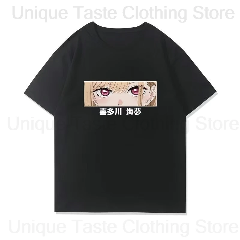 Anime Mein Dress Up Darling T Hemd Kitagawa Marin Cartoon Print T-shirt Männer Frauen Hohe Qualität Lose Baumwolle Kurzarm T Tops