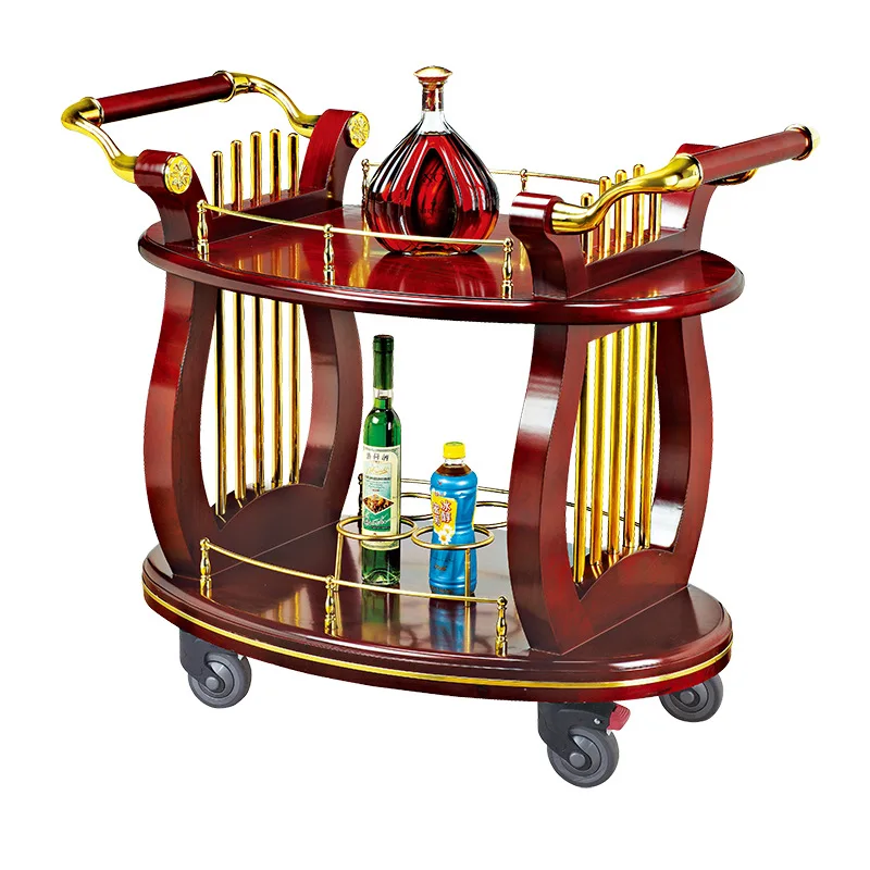 

Harp Wine Truck C-90 Wooden Luxury Mahogany Bar Superior Suite Wine Truck, Room Service Truck