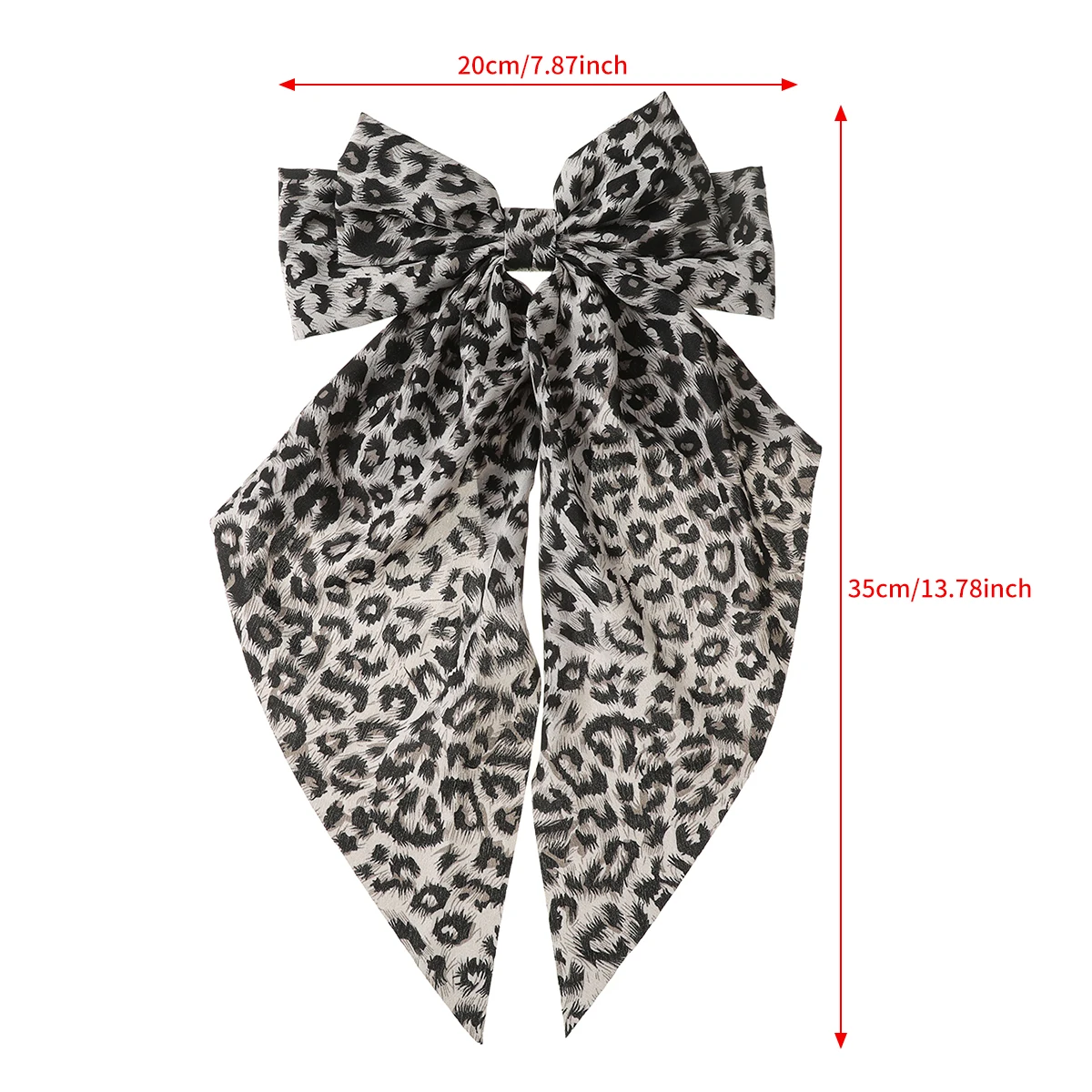 AWAYTR Leopard Ribbon Bow Hairpin Farbic Bowknot Hair Clips Valentine Headwear Girl Hair Accessories Festival Gift