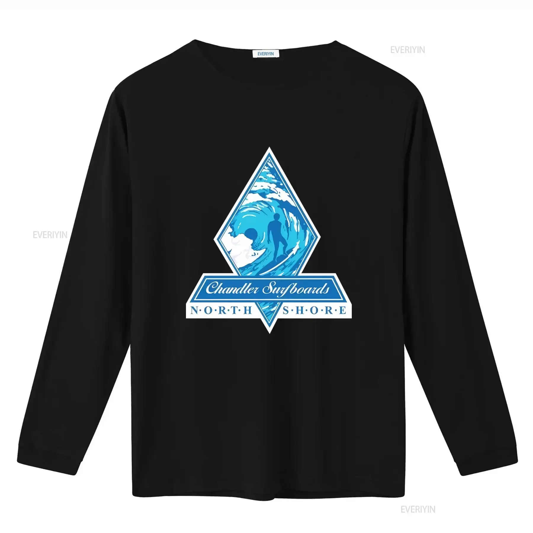 Chandler Surfboards North Shore T Shirt for Men Stylish Ocean Wave Design vintage Washed Slightly Stretched Breathable